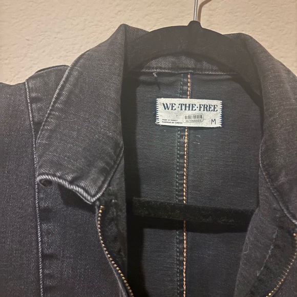 We The Free Jayde Denim Flared Jumpsuit – Black (Size M) - Picture 5 of 11